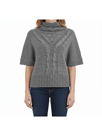 Ya Los Angeles Dolman Turtleneck Sweater in Grey (view 2)
