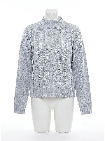 Design History Sweater Sequin in Grey (view 1)