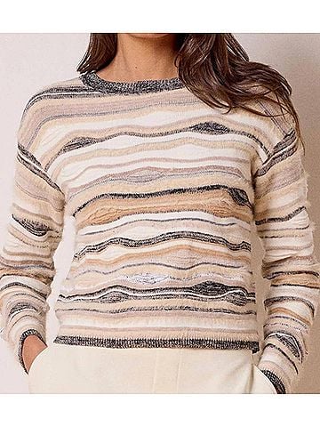 Nic + Zoe Odyssey Mix Sweater in Neutral Mix (view 2)