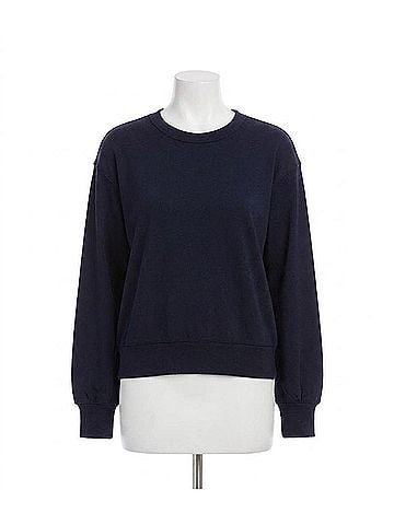 Karen Kane Long Sleeve Ribbed Top in Navy (view 1)