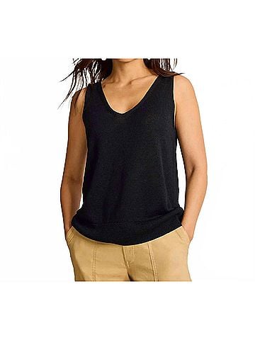 Tommy Bahama Addison Sleeveless Linen Blend Sweater in Black (view 2)