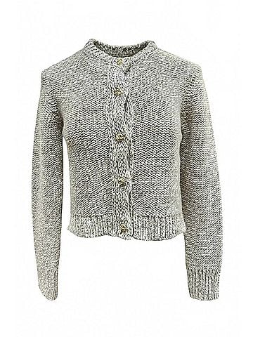 White + Warren Women's Recycled Marl Cardigan in Warm Beige Marl (view 1)