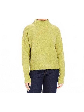 Karen Kane Mannie Mock Neck Boucle Sweater in Moss (view 2)