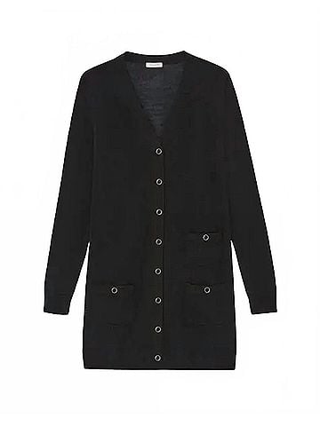 Lafayette 148 New York Women's Three-Pocket Cardigan in Black (view 1)