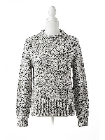 Tribal Long Sleeve Mock Neck Sweater in Onyx (view 1)