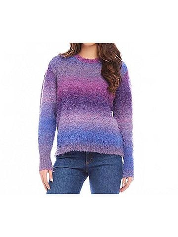 Karen Kane Portia Ombre Boucle Sweater in Purple (view 2)