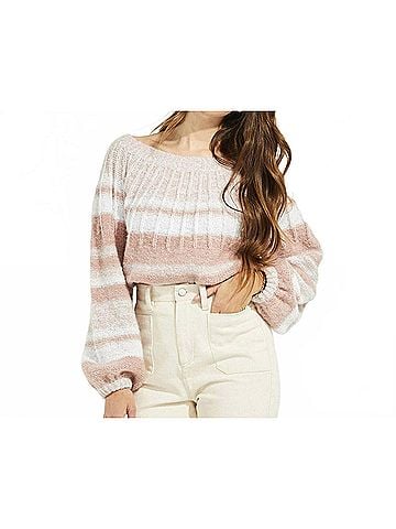 Gentle Fawn Clarissa Sweater in Blush Stripe Pink (view 2)