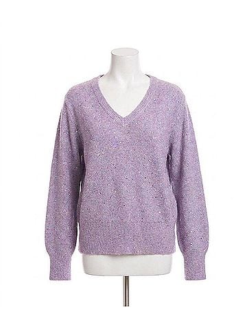 Karen Kane Shyla Sequin V-Neck Sweater in Lavender (view 1)