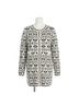THML White Geometric Pattern Knit Cardigan in Soft Beige Size M - photo 1