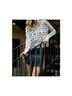THML White Geometric Pattern Knit Cardigan in Soft Beige Size M - photo 2