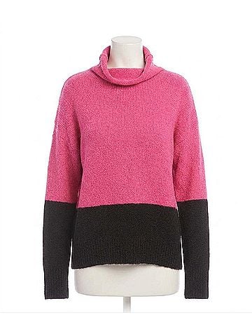 Karen Kane Harlow Colorblock Sweater in Hot Pink /Black (view 1)