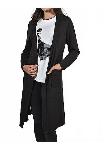 Frank Lyman Design Rita Love Yourself First Cardigan in Black (view 2)