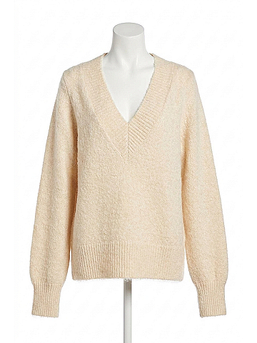 Fifteen Twenty Heather V Neck Sweater in Ecru (view 1)