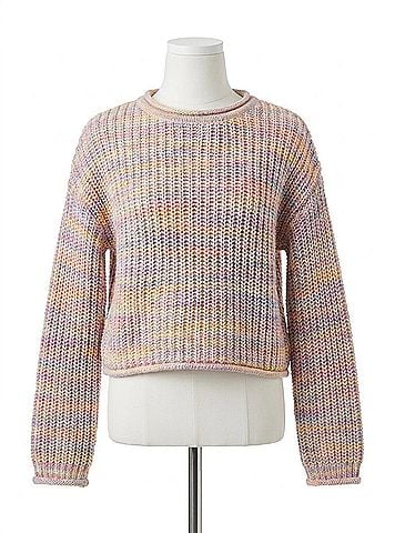 Design History Girls Rainbow Combo Sweater in Multi (view 1)