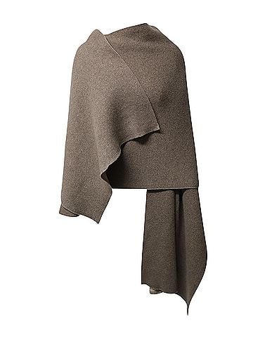 Agnona Agnona Wrap Sweater in Grey Cashmere (view 1)