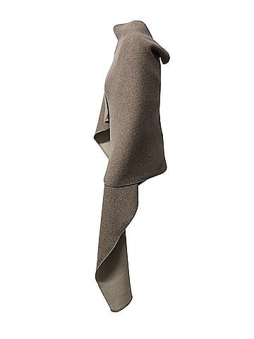 Agnona Agnona Wrap Sweater in Grey Cashmere (view 2)