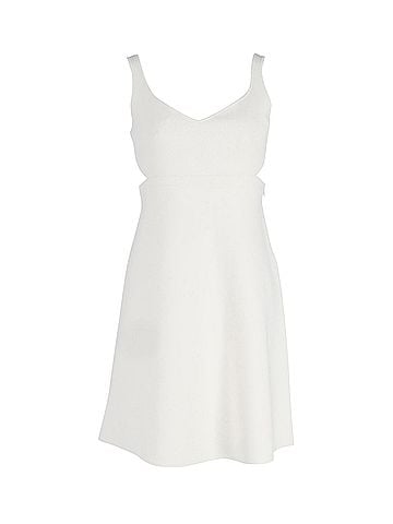 Theory Theory Knitted Mini Dress in White Viscose (view 1)