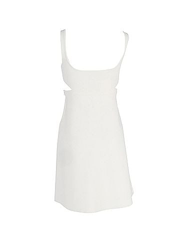 Theory Theory Knitted Mini Dress in White Viscose (view 2)