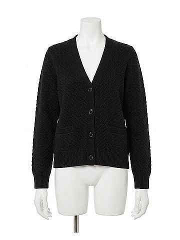 Sea New York Shanna Lace Long Sleeve Cardigan in Black (view 1)