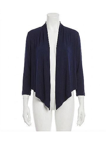 Karen Kane Calli Open Front Cardigan in Navy (view 1)