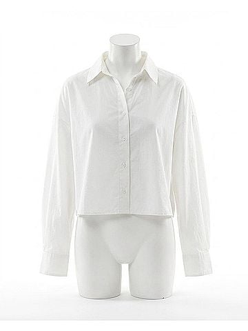 Splendid Mallory Poplin Button Down Top in White (view 1)