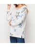Honeyme Graphic Gray Star Print Pullover in Grey Size XL - photo 3