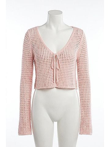 ABound Knit Cardigan in Light Pink (view 1)
