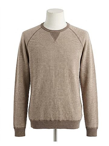 Johnnie-O Boggs Merino Wool Crew Neck Sweater in Coffee (view 1)