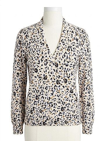 Nic + Zoe Fable Femme Cheetah Sweater in Neutral Multi (view 1)