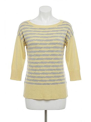 Angel Double Striped Sweater in Yello/Gray (view 1)