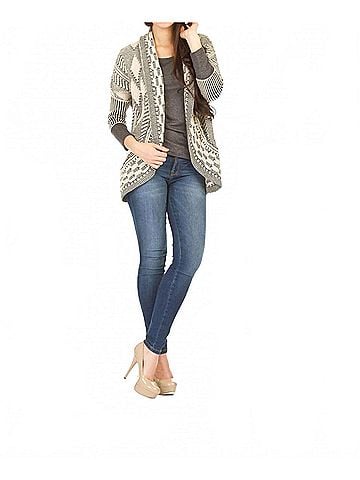 Papillon Boho Design Cocoon Sweater in Cream (view 2)