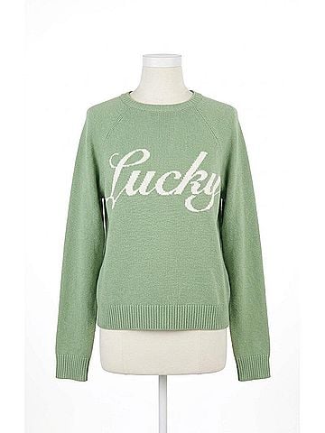 Show Me Your Mumu Off Duty Long Sleeve Crew Neck Sweater in Lucky (view 1)