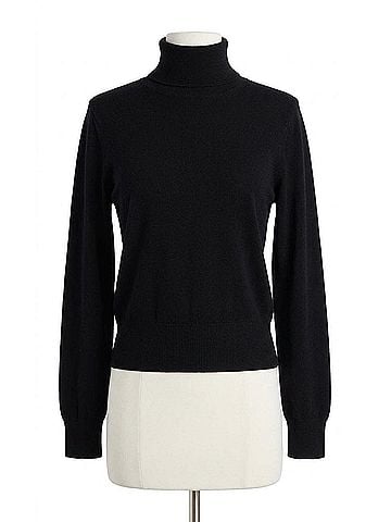 John & Jenn William Turtleneck Top in Caviar (view 1)