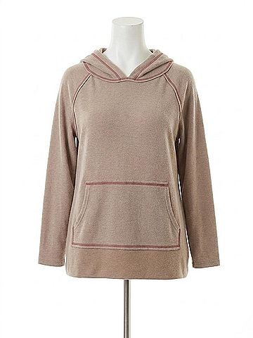Honeyme Kangaroo Pocket Sweater in Mocha (view 1)