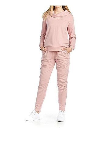 Papillon Oversized Sweater With Ribbed Hem &amp; Cuffs in Pink (view 2)