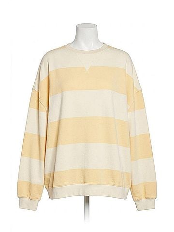 Free People We The Free Classic Striped Oversized Crewneck Sweater in Apricot Combo (view 1)