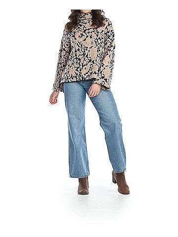 Papillon Floral Jacquard Mock Neck Sweater in Multi (view 2)