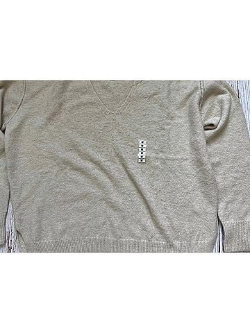 Karen Kane Long Sleeve V Neck Sweater in Sand (view 2)