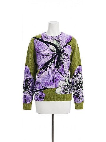 Desigual Orquidea Lacroix Print Sweater in Lilac (view 1)