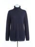 Papillon Solid Blue Turtle Neck Sweater With Patch Pockets in Navy Size XL - photo 1