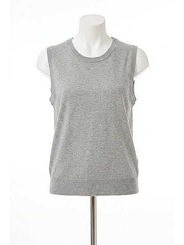 KAFFE Kalizza Round Neck Sleeveless Pullover in Grey Melange (view 1)
