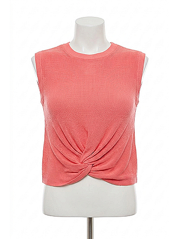 Bishop + Young Bonita Twist Front Sweater in Rouje Rue (view 1)