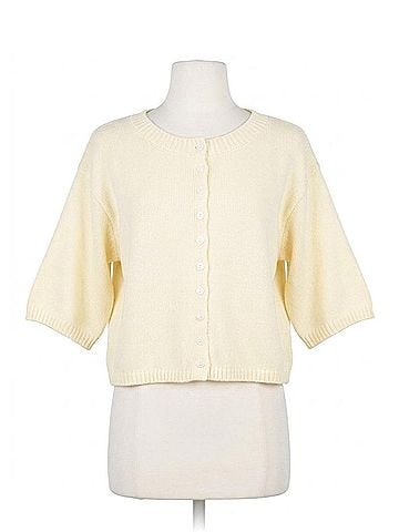 Ivy Jane Cardigan Elbow Sleeve Sweater in Butter (view 1)