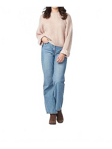 Papillon Chunky Cropped Sweater in Rose (view 2)