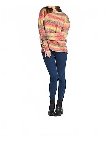 Papillon Stripe Crew Sweater in Multi (view 2)