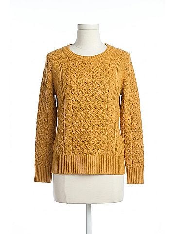Papillon Cable Knit Sweater in Mustard (view 1)