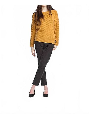 Papillon Cable Knit Sweater in Mustard (view 2)
