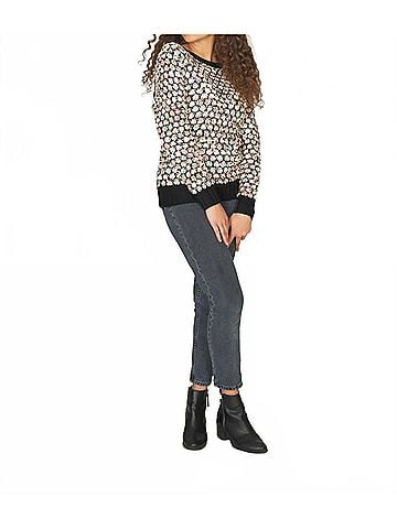 Papillon Boucle Crew Sweater in Multi (view 2)