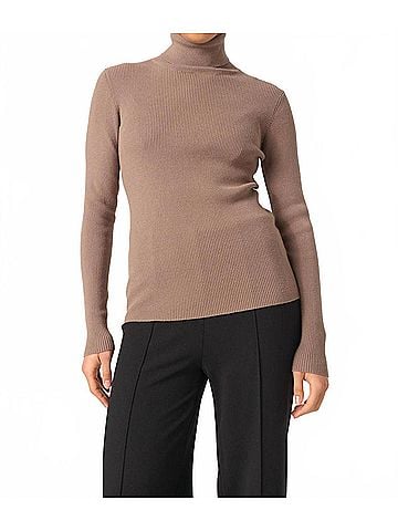 Soaked Sina Rollneck Slim Fit Pullover in Walnut (view 2)