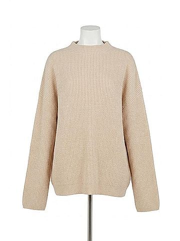In The Mood For Love Mille Tricot Sweater in Beige (view 1)